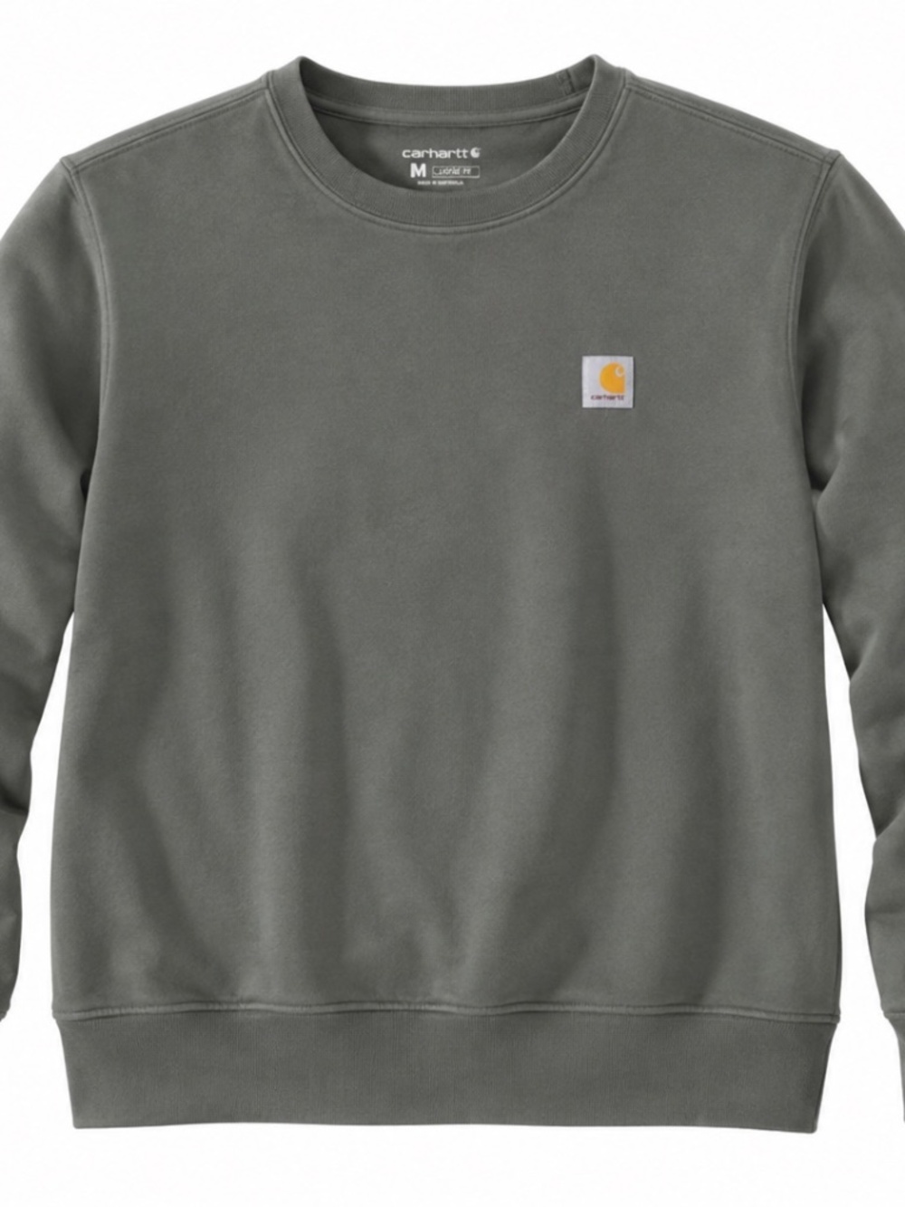 Carhartt Dusty Olive Green Relaxed Fit Midweight Crewneck Sweatshirt S